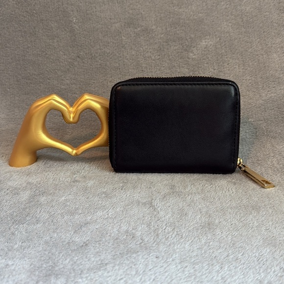 🖤MARC JACOBS🖤Black Leather Bow Embellished Zip Around Card Case/EUC - Picture 8 of 14